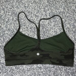 lululemon athletica Dark Green Camo Sports Bra Size 12